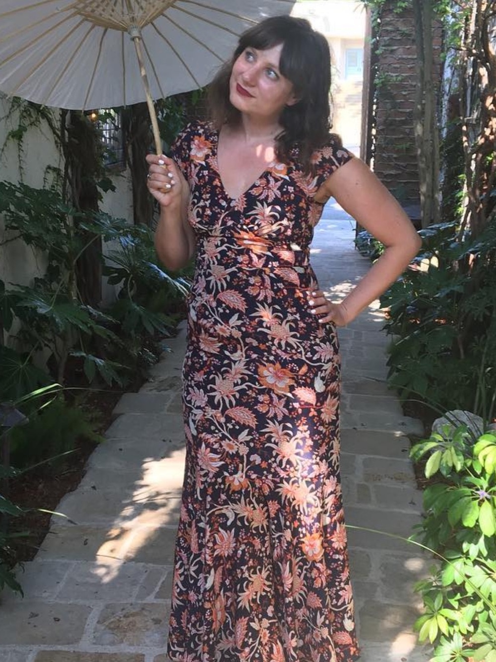 Leifsdottir  Floral Maxi Dress Sz 0